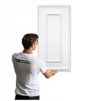 Sztukateria Ścienne Panele Ścienne 3D Boazeria BIAŁA 100x50 Rama 0,5m2