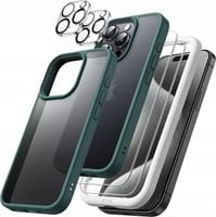 ETUI NA TELEFON IPHONE 15 PRO JETech ZE SZKŁEM HATOWANYM ZESTAW