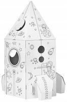 Niezwykła Rakieta z tektury do malowania Tektorado Pomysł na prezent 129cm