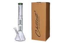 Bongo Szklane Chillout 45 cm Kolba Podwójny Perkolator Fajka Wodna