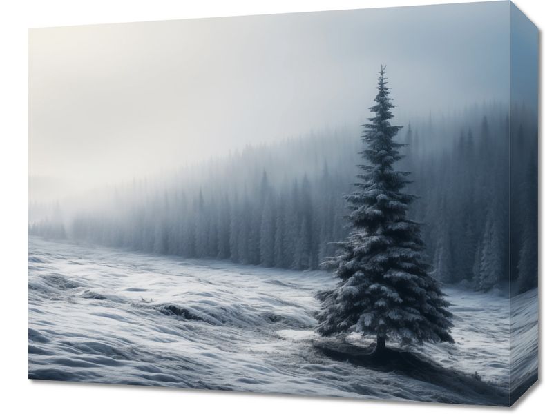Obraz 50x40cm Samotna Choinka zdjęcie 1