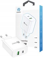 Ładowarka sieciowa Korgy K-AC67-AC-B 67W USB-C Szybkie ładowanie