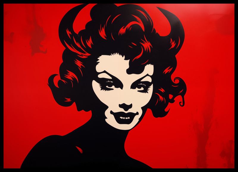 Plakat 70x50cm Czerwona Diablica zdjęcie 2