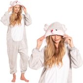 Piżama Damska Kombinezon Kigurumi Onesie Kostium Myszka Mysz Szar 165-175 L