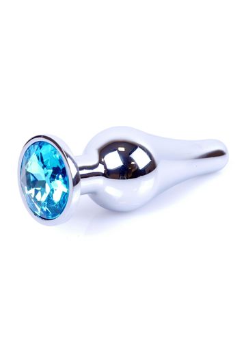 Plug-Jewellery Silver BUTT PLUG- Light Blue na Arena.pl
