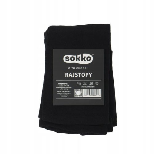 SOKKO Rajstopy Damskie Bawełniane Gładkie Kryjące Cotton Termiczne Ciepłe na Arena.pl