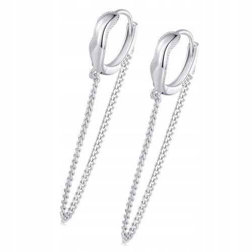 K481 Srebrne koła z łańcuszkami zatrzaski srebro 925 na Arena.pl
