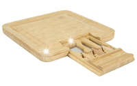 DUŻA deska do SERWOWANIA serów wędlin La Table 3 noże 33 cm KOMPLET prezent