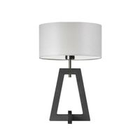 Lampka CLIO abażur jasny szary stelaż popielaty