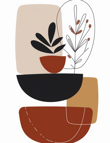 Plakat 50x65cm Botaniczna Abstrakcja zdjęcie 1