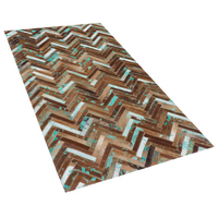 Dywan skórzany 80 x 150 cm wielokolorowy AMASYA