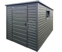 Schowek Domek Ogrodowy 2×3m Drzwi Okno Antracyt Dach Spad w tył PLG229