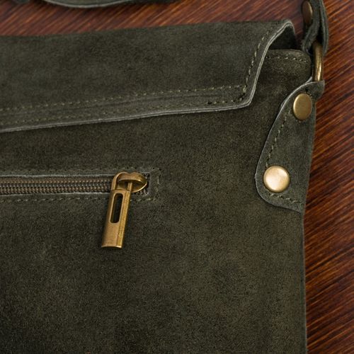 Torebka damska skórzana zamszowa listonoszka włoska B5 pojemna raportówka na Arena.pl