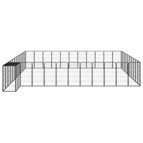 Kojec dla psa, 46 paneli, czarny, 50x100 cm, stal na Arena.pl