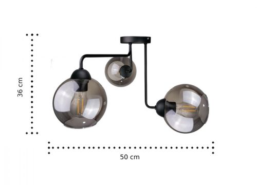 Lampa sufitowa 3xE27 COSMO BLACK na Arena.pl