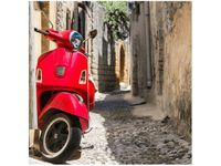 50X50CM CZERWONY SKUTER OBRAZ