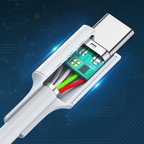 kabel przewód usb-c - usb-c pd qc afc 0.5m - biały na Arena.pl