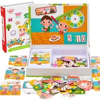 DLA DZIECI  PUZZLE DREWNIANE PUDEŁKO MAGNETYCZNE