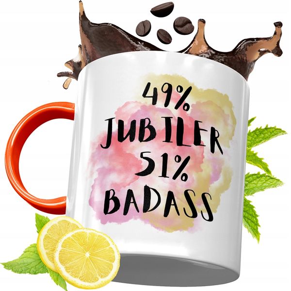 Kubek Pomarańczowy Dla Jubilera Prezent Z Nadrukiem Ze Zdjęciem zdjęcie 1