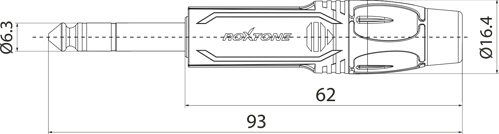 Roxtone Wtyk Jack 6.3 stereo nakablowy RJ3P-NN na Arena.pl