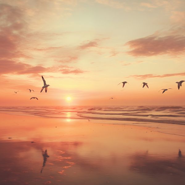 Plakat 100x100cm Spokojna Przystań zdjęcie 1