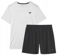 KOMPLET SPORTOWY TRENINGOWY 4F NA SIŁOWNIĘ MĘSKI KOSZULKA + SPODENKI L