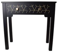 Konsola z dwoma szufladami czarna