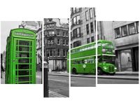 130CM 85 OBRAZ 4 ELEM LIMONKOWA ULICA ŚCIENNY