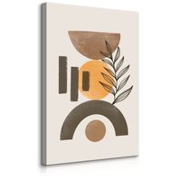 Obraz Na Płótnie Liście Figury Styl Boho Minimalizm Abstrakcja 50cm x 70cm