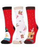 Skarpetki Świąteczne Bawełniane 3-PARY SKARPETY NA PREZENT MORAJ 38-41