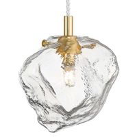 Lampa wisząca ROCK P0488-01F-U8AC szklana kamień złoty przezroczysty