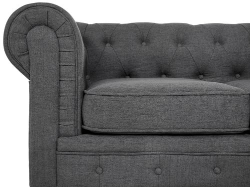 Sofa 3-osobowa szara CHESTERFIELD na Arena.pl