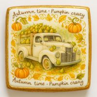 CIASTKO LUKROWANE AROMAS OF AUTUMN ROZ.L KWADRAT JESIEŃ RĘCZNIE ROBIONE