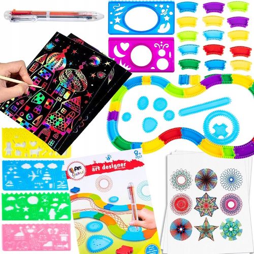 Spirograf Zestaw Do Rysowania 3D Dla Dzieci Szablony Gratis Kreatywna na Arena.pl