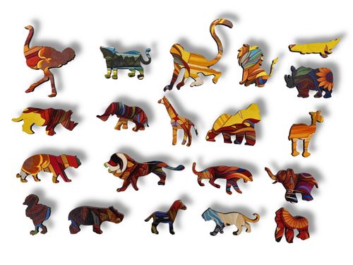 Puzzle Drewniane dla dzieci i dorosłych FlowersLion Lew 200 elementów na Arena.pl