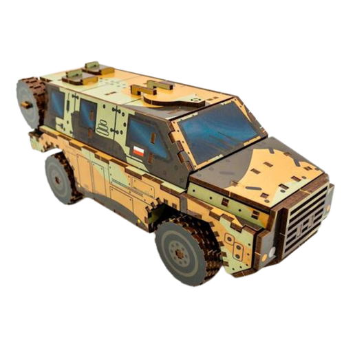 Samochód Wojskowy Model Puzzle Drewniane Auto Wojsko Układanka 139-0209 na Arena.pl
