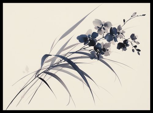 Plakat 55x40cm Orchidea w Sepii na Arena.pl