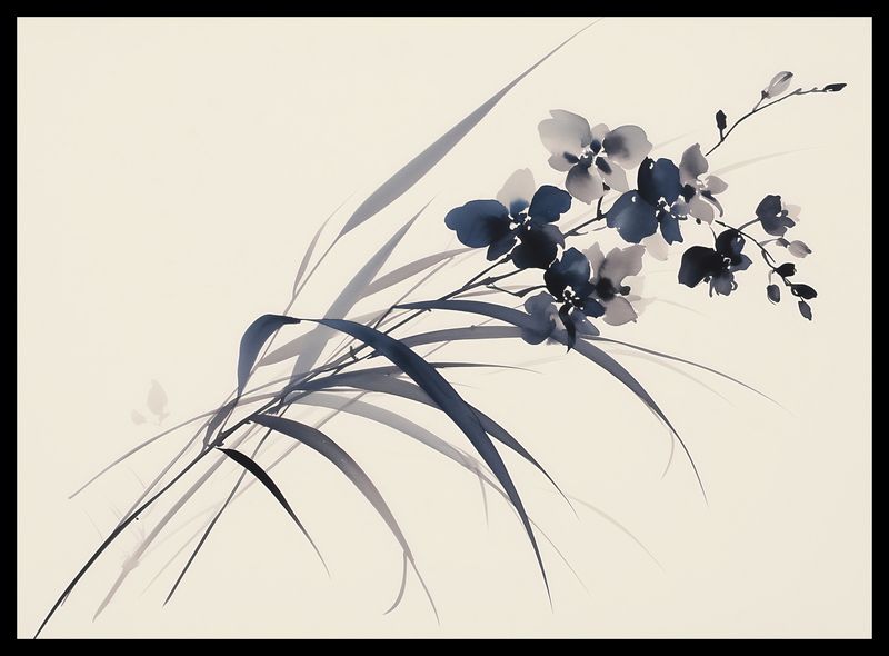 Plakat 55x40cm Orchidea w Sepii zdjęcie 2