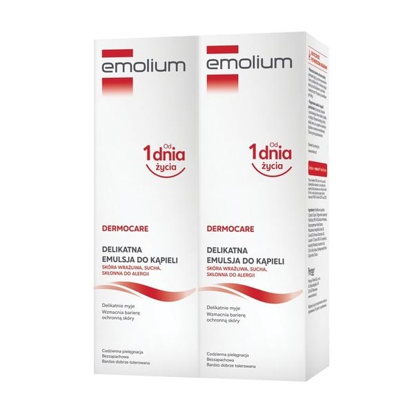 EMOLIUM DERMOCARE Emulsja Do Kąpieli 400ML x2 zdjęcie 1