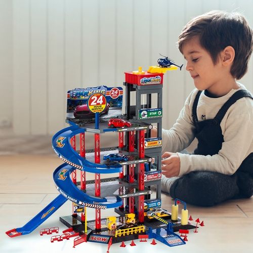 GARAŻ WIELOPOZIOMOWY PARKING SAMOCHODOWY AUTA HELIKOPTER Z WINDĄ DLA DZIECI na Arena.pl