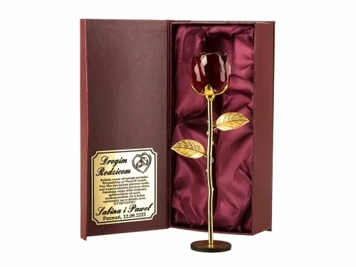 RÓŻA PREZENT 1-99 LAT URODZINY ROCZNICA ŚLUBU ETUI na Arena.pl