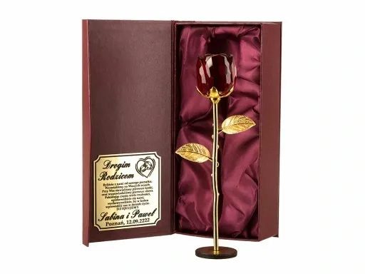 RÓŻA PREZENT 1-99 LAT URODZINY ROCZNICA ŚLUBU ETUI zdjęcie 13