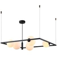 LAMPA wisząca GARETH MDM-3975/5 BK Italux metalowa OPRAWA ramka ZWIS kule balls czarna