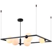 LAMPA wisząca GARETH MDM-3975/5 BK Italux metalowa OPRAWA ramka ZWIS kule balls czarna