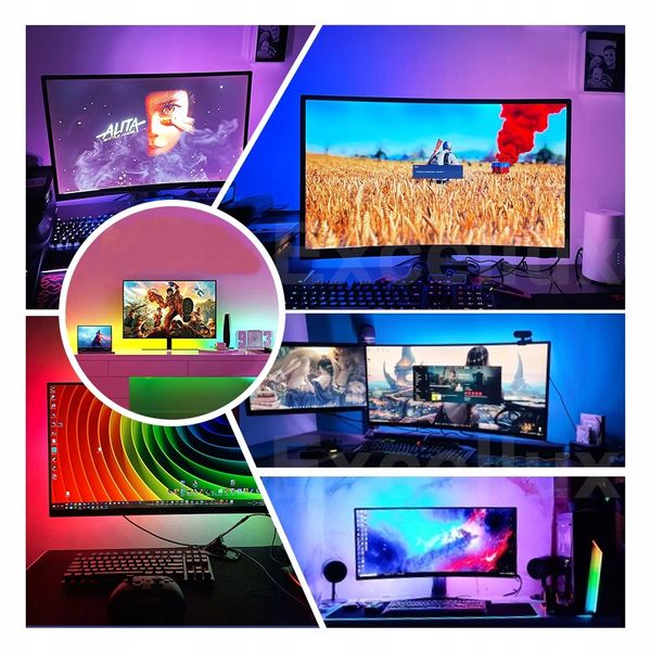 Taśma LED RGBIC PC Ambilight Synchronizacja ekranu zdjęcie 6