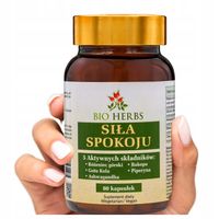Siła Spokoju Rhodiola Rosea Bacopa Gotu Kola Ashwagandha adaptogeny 80 kaps