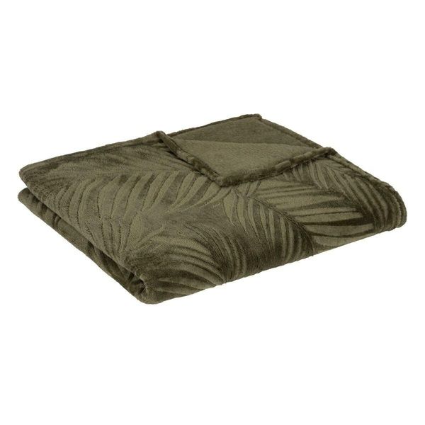 Koc flanelowy Zoa khaki 150x125cm zdjęcie 1
