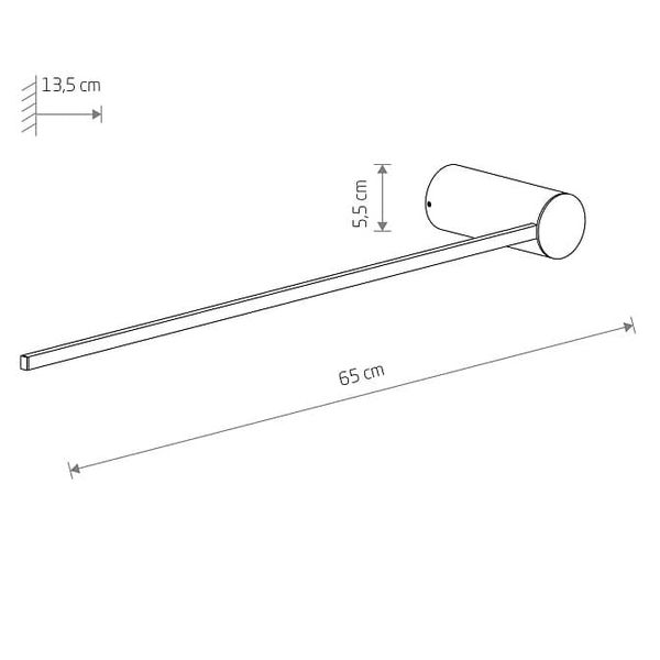 Ledowy podłużny kinkiet Arm 10366 Nowodvorski 10W 3000K stick czarny zdjęcie 3