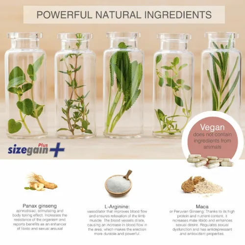 500 cosmetics sizegain plus 30 tabletek suplement dla mężczyzn na Arena.pl