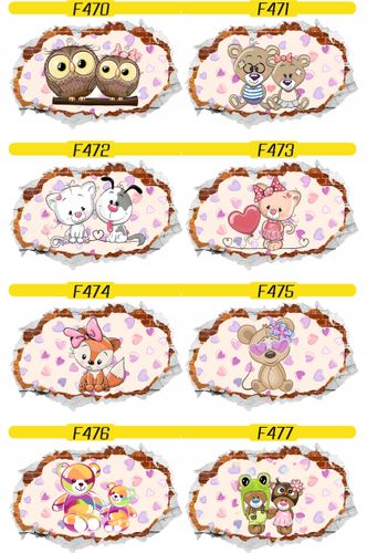 Naklejka samoprzylepna efekt 3D pluszowe misie HIT na Arena.pl